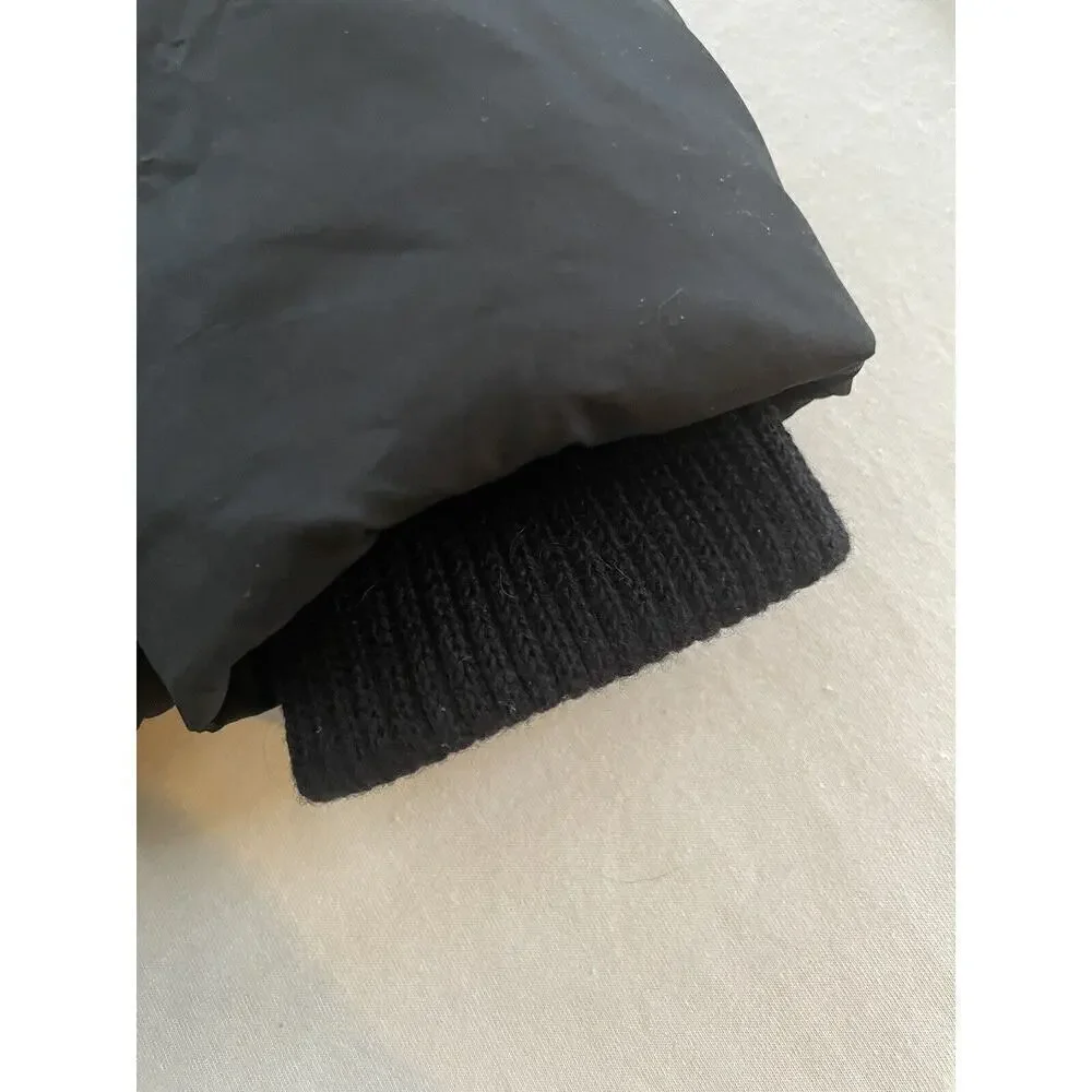 Michael Kors Black Down Filled Faux Fur Hood Size S/P Jacket